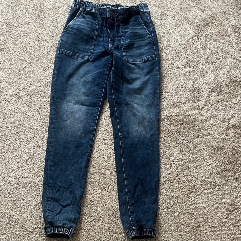 American Eagle Outfitters Dark Blue Denim Joggers